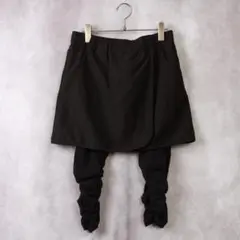 marie claire sport　レギンス付きスカート　ブラック