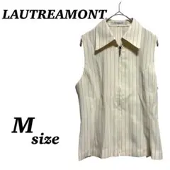 【LAUTREAMONT】ジップアップ　ベスト　ブラウス　ノースリーブ