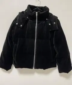★特価★【美品】MUVEIL WORKミュベール 黒 ベロアダウンジャケット