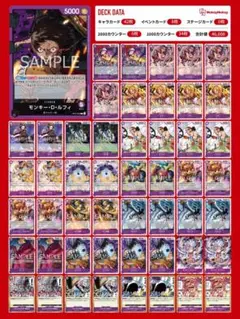 ワンピースカード　紫ルフィデッキ