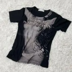 【c5601】ヴィンテージ　Tシャツ　半袖　ブラック　メンズ　y2k 平成