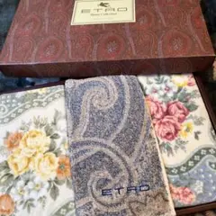【未使用】ETRO Home Collection 綿毛布 140×220cm 未使用】ETRO Home Collection 綿毛布 140×220cm