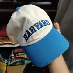 HARVARD キャップ ホワイト ブルー