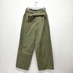 ユニクロ カーゴパンツ ワイドパンツ ガウチョパンツ グリーン Mサイズ