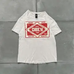90s usa製　OBEY Tシャツ vintage 古着　プリント　ロゴ