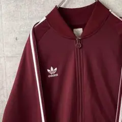 Old adidas アディダス トラックジャケット ジャージ ワイン L 古着