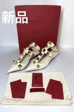 【正規品】ヴァレンティノ ローマンスタッズ カーフスキン パンプス 40MM