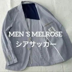 【美品】MEN'S MELROSE ストライプ シアサッカーテーラードジャケット