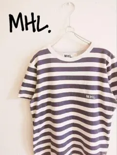 D220979 MHL. ボーダー半袖Tシャツ