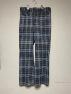 vintage フレアパンツ　チェック