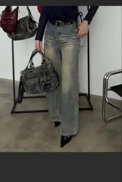 【新品】シャギー shaggieバレルデニムパンツ