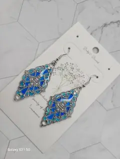 ​【ハンドメイド】ステンドグラス風ピアス