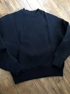 AMI 裏起毛　刺繍スウェット　ブラック