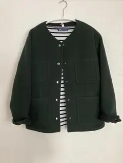 HELIOPOLE BELLANDウールショートパイルクルーネックジャケット