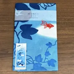 濱文様 絵手ぬぐい タペストリー 納涼あさがお