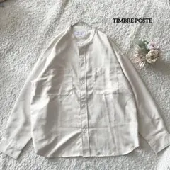 TIMBRE POSTE 長袖シャツ LL メンズ フルボタン ノーカラー