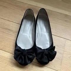 MARGARET HOWELL ブラックフラットシューズ 23cm