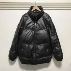 最高級ラム STUSSY ステューシー ラムレザーダウンジャケット 黒色
