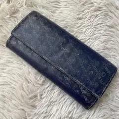 GOYARD ゴヤール プリュメ ブルー 長財布 レザー