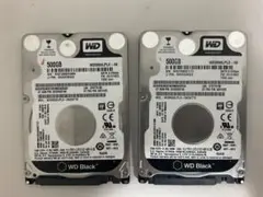 WD 2.5インチHDD SATA 500GB WD5000LPLX-08×2個