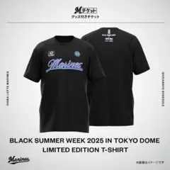 東京ドーム開催試合限定デザインTシャツ　ブラックサマー　千葉ロッテマリーンズ