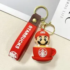 Starbucks キャラクター カップタイプ キーホルダー レッド