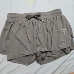 ショートパンツ付きキュロット　ランニング