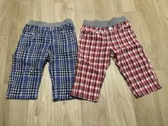 MPS 半ズボン 140サイズ 青・赤チェック柄　2着セット