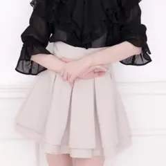 apres jour ハイウエストフレアスカパン ピンク
