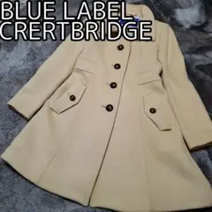 ブルーレーベルクレストブリッジ チェック ロングコート ベージュ