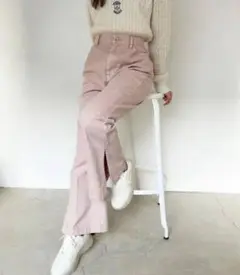 Heather KUROKI フリアスリットデニム ピンク Sサイズ