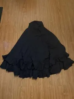☆美品☆フラメンコファルダ　スカート　11号　ブラック