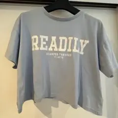 P.LATTE READILY クロップドTシャツ Mサイズ ライトブルー