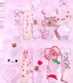 ♡現品♡萌え萌えメイドオムライス量産型ネイルチップロリ