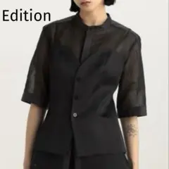 エディション EDITION エンボスサテン ビスチェ　　黒　トゥモローランド