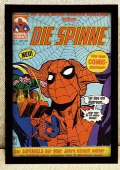 N688 スパイダーマン　アメリカンレトロ　ポスター　額付き