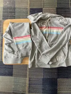 GAP ストライプフルジップパーカーセットアップ