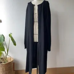 秋物新品‼︎ ブラックニットロングカーディガン