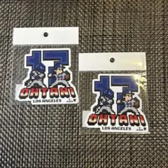 新品 大谷翔平 ドット ステッカー シール ドジャース MLB 2枚セット