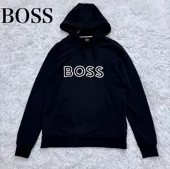 美品BOSS 大谷翔平 ロゴ刺繍 パーカー 黒 M フーディー 近年モデル