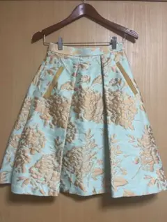 値下げ【美品】LANVIN en Blue 花柄フレアスカート 36サイズ