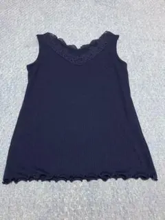 GU レースタンクトップ　ネイビー