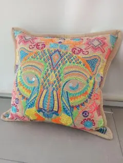 メキシコ土産＊アレブリヘ 刺繍たっぷり クッションカバー＊リメンバーミー②