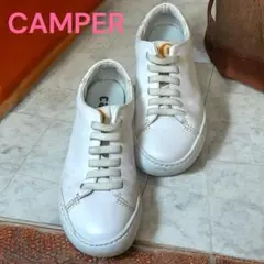 美品　カンペール　レザースニーカー　ホワイト　35 22cm相当