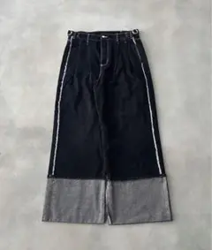 UNDERSTATEMENTs サイドフリンジロールアップデニムパンツ