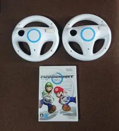 マリオカートwii ゲームソフト ハンドル2台 個 セット