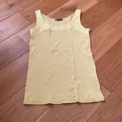 イエロー ノースリーブ タンクトップ