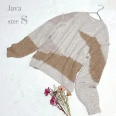 訳あり【ジャバ】Java メンズ ニットセーター 長袖 ベージュ S