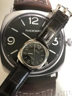 （美品）OFFICINE PANERAI ブラック ラバーストラップ 24/22 Genuine Officine Panerai 24/22mm Black Caoutchouc Rubber