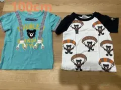 ミキハウスダブルビー　Tシャツ2点セット　100cm